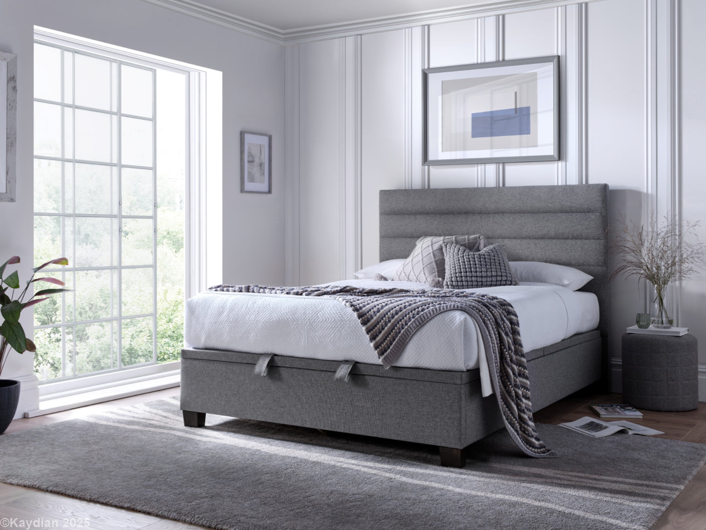 Appleford Ottoman Storage Bed Frame in Marbella Grey