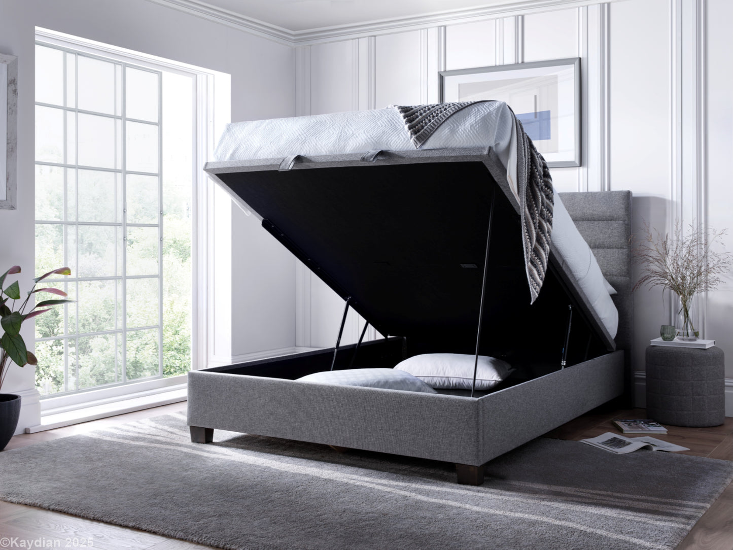 Appleford Ottoman Storage Bed Frame in Marbella Grey