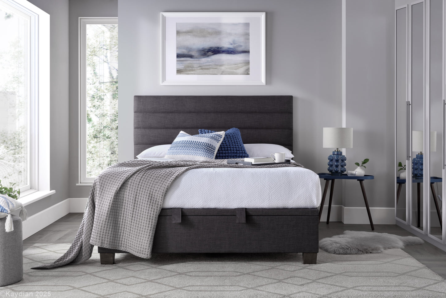 Appleford Ottoman Storage Bed Frame in Marbella Grey