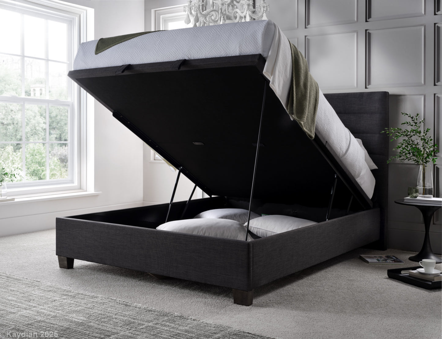 Appleford Ottoman Storage Bed Frame in Marbella Grey