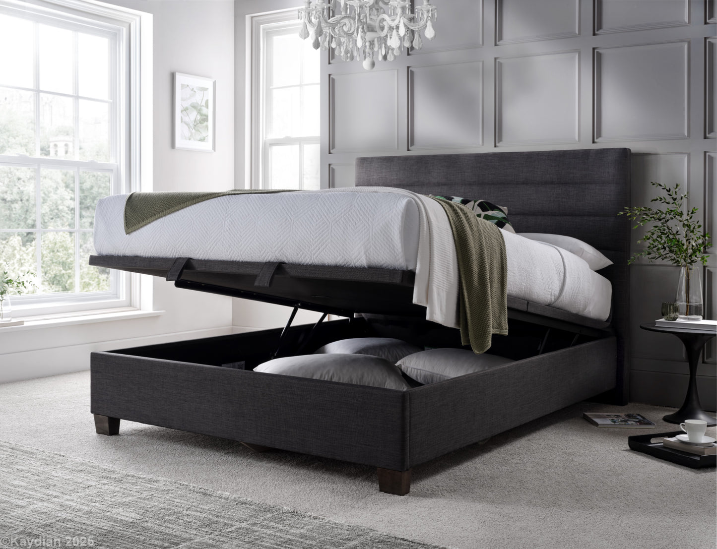 Appleford Ottoman Storage Bed Frame in Marbella Grey