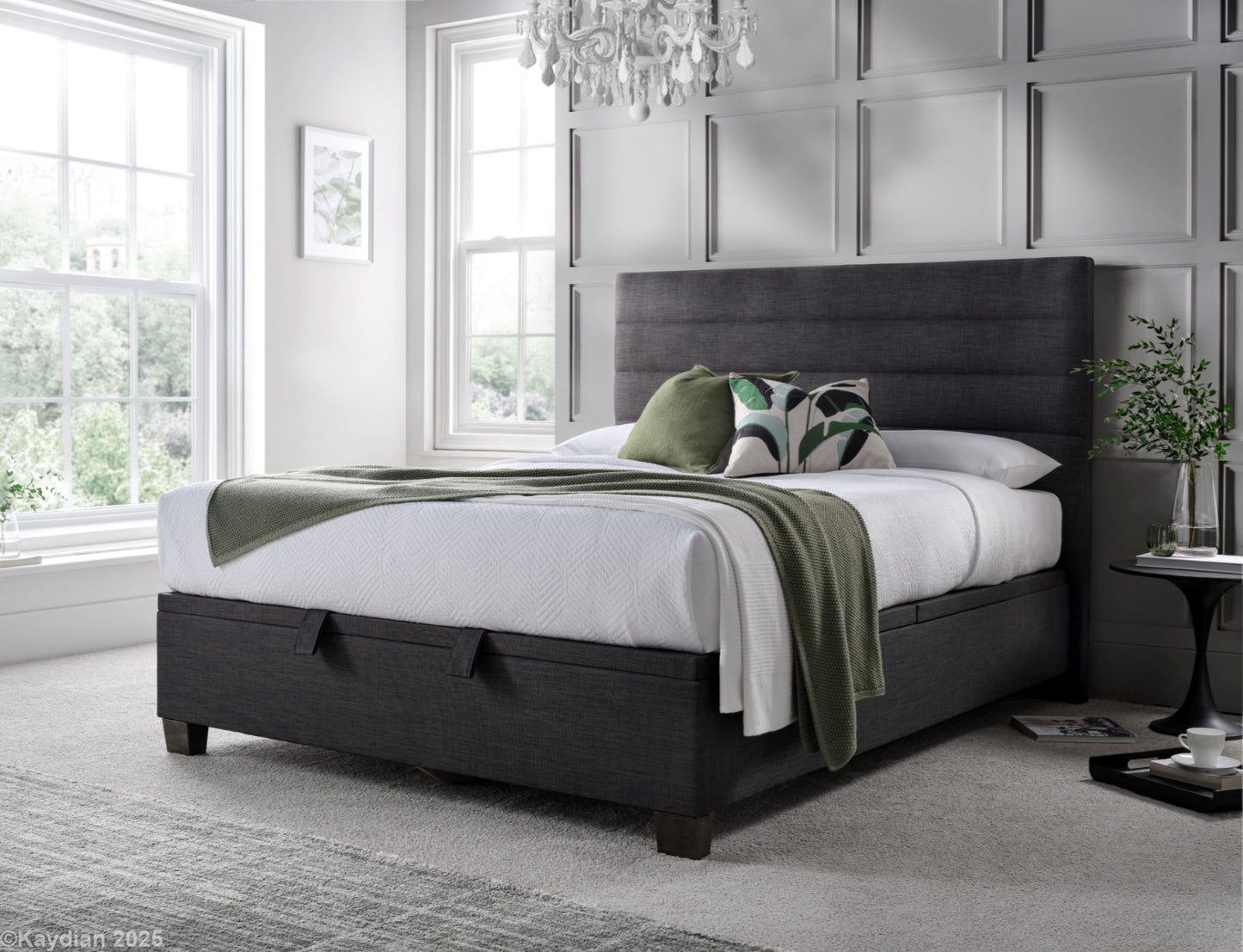 Appleford Ottoman Storage Bed Frame in Marbella Grey