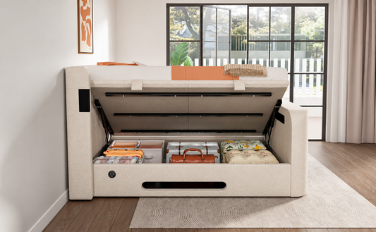 Harlow 5.1 Multi Media Ottoman Storage TV Bed Frame