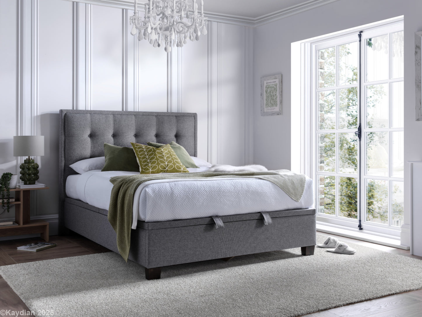 Falfield Ottoman Storage Bed Frame in Slate