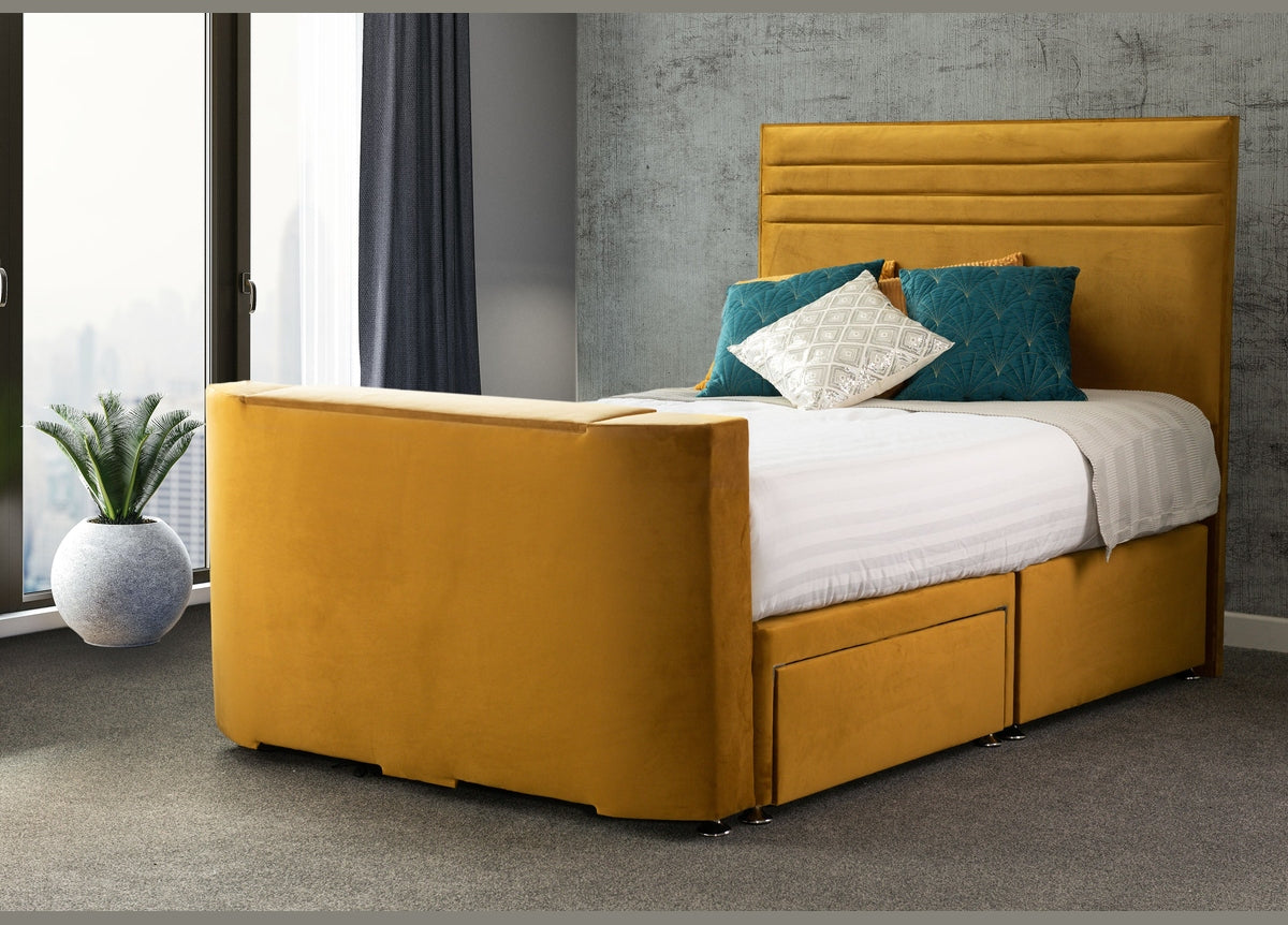 Sweet Dreams Image Chic TV Bed Frame by Sweet Dreams in INIMA-CHI135PT4DCHATS OYSTER only at TV Beds Northwest