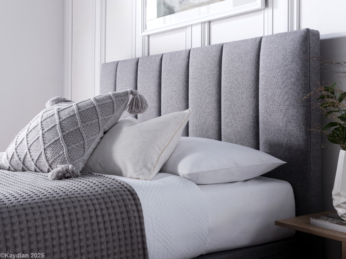 Medlam Ottoman Storage Bed Frame in Slate