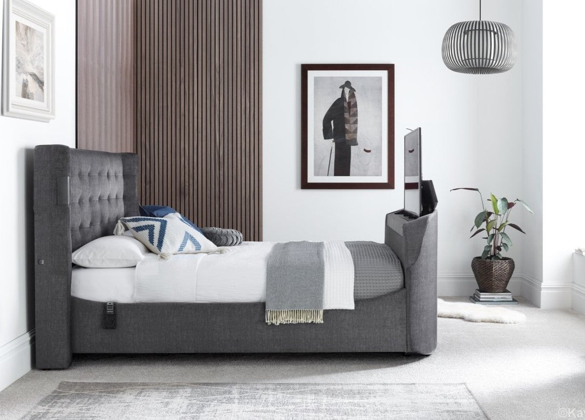 Belsay Dolby Atmos Media TV Bed frame by Kaydian Design LTD in SONITB46--001 only at TV Beds Northwest