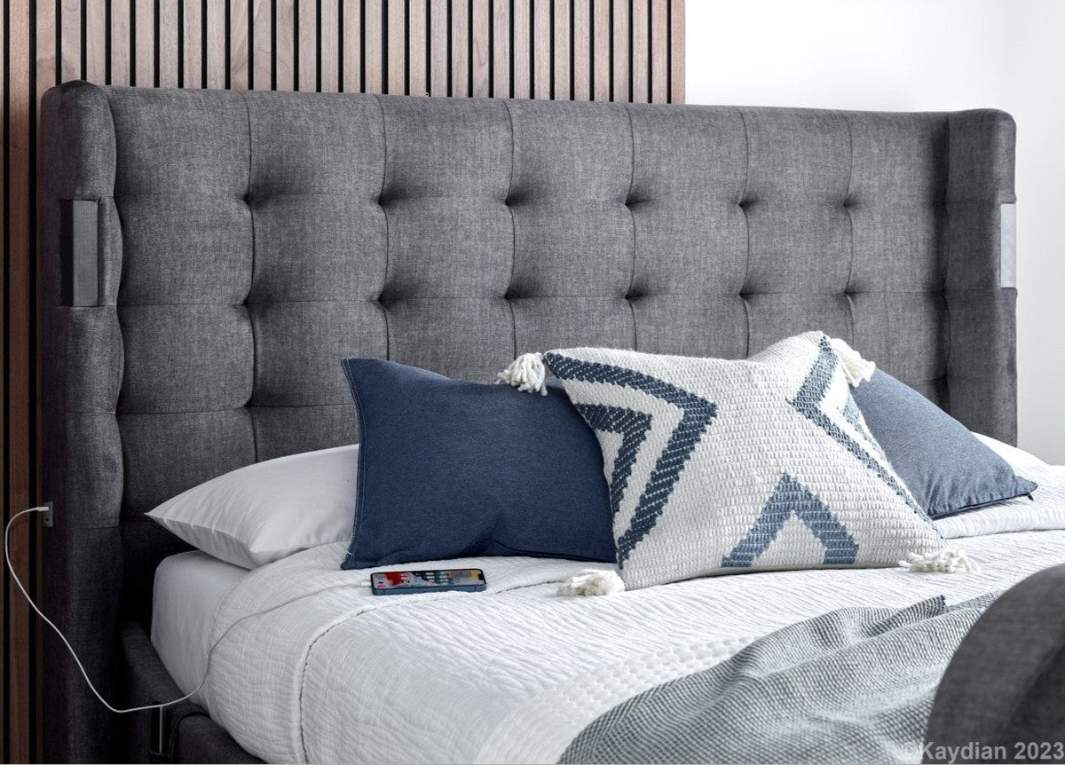 Belsay Dolby Atmos Media TV Bed frame by Kaydian Design LTD in SONITB46--001 only at TV Beds Northwest