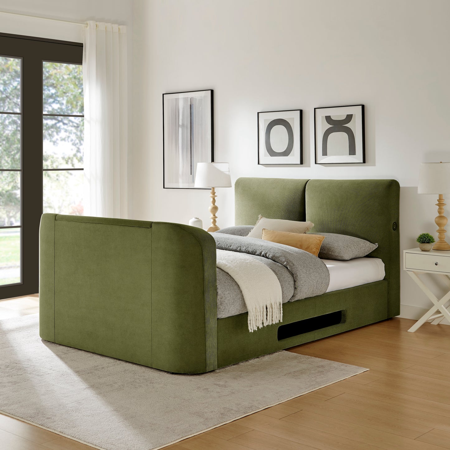 Cordy 2.1 Storage & Speaker TV Bed Frame