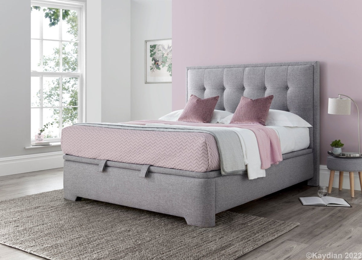 Falstone Ottoman Storage Bed - Slate Grey by Kaydian Design LTD in FALFL135SL only at TV Beds Northwest