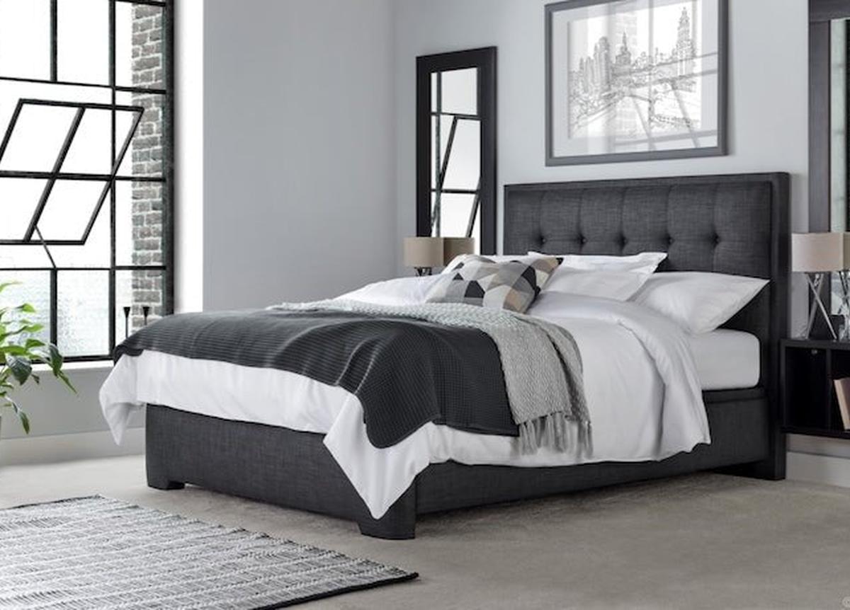 Falstone Ottoman Storage Bed - Slate Grey by Kaydian Design LTD in FALFL135SL only at TV Beds Northwest