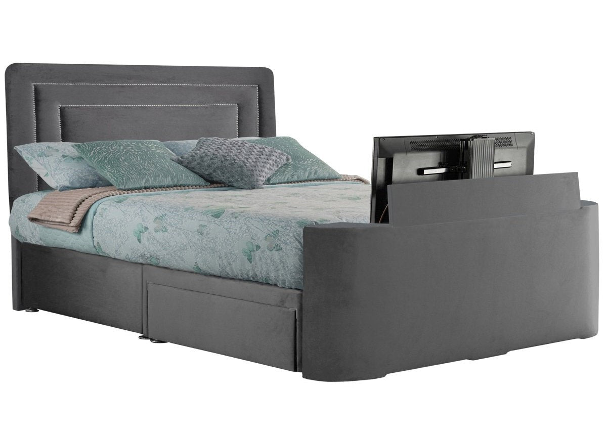 Sweet Dreams Image Brogan TV Bed Frame by Sweet Dreams in INIMA-BRO135PTSHERGAR ASH only at TV Beds Northwest