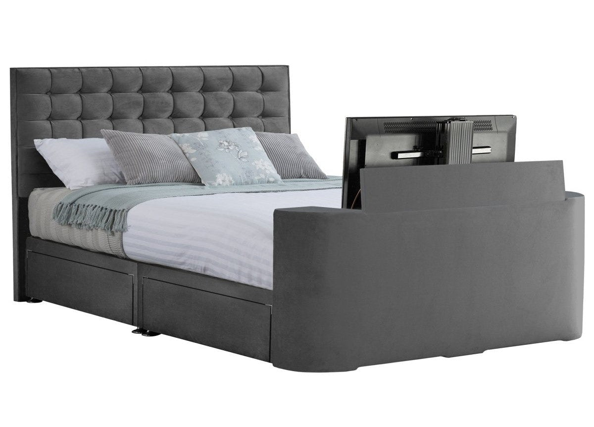 Sweet Dreams Image Classic TV Bed Frame by Sweet Dreams in INIMA-CLA-135PT4DCHATS OYSTER only at TV Beds Northwest