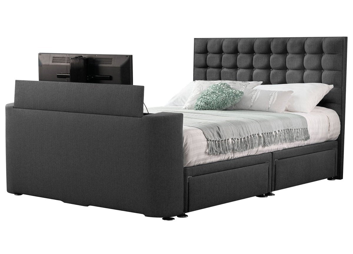 Sweet Dreams Image Classic TV Bed Frame by Sweet Dreams in INIMA-CLA-135PT4DCHATS OYSTER only at TV Beds Northwest
