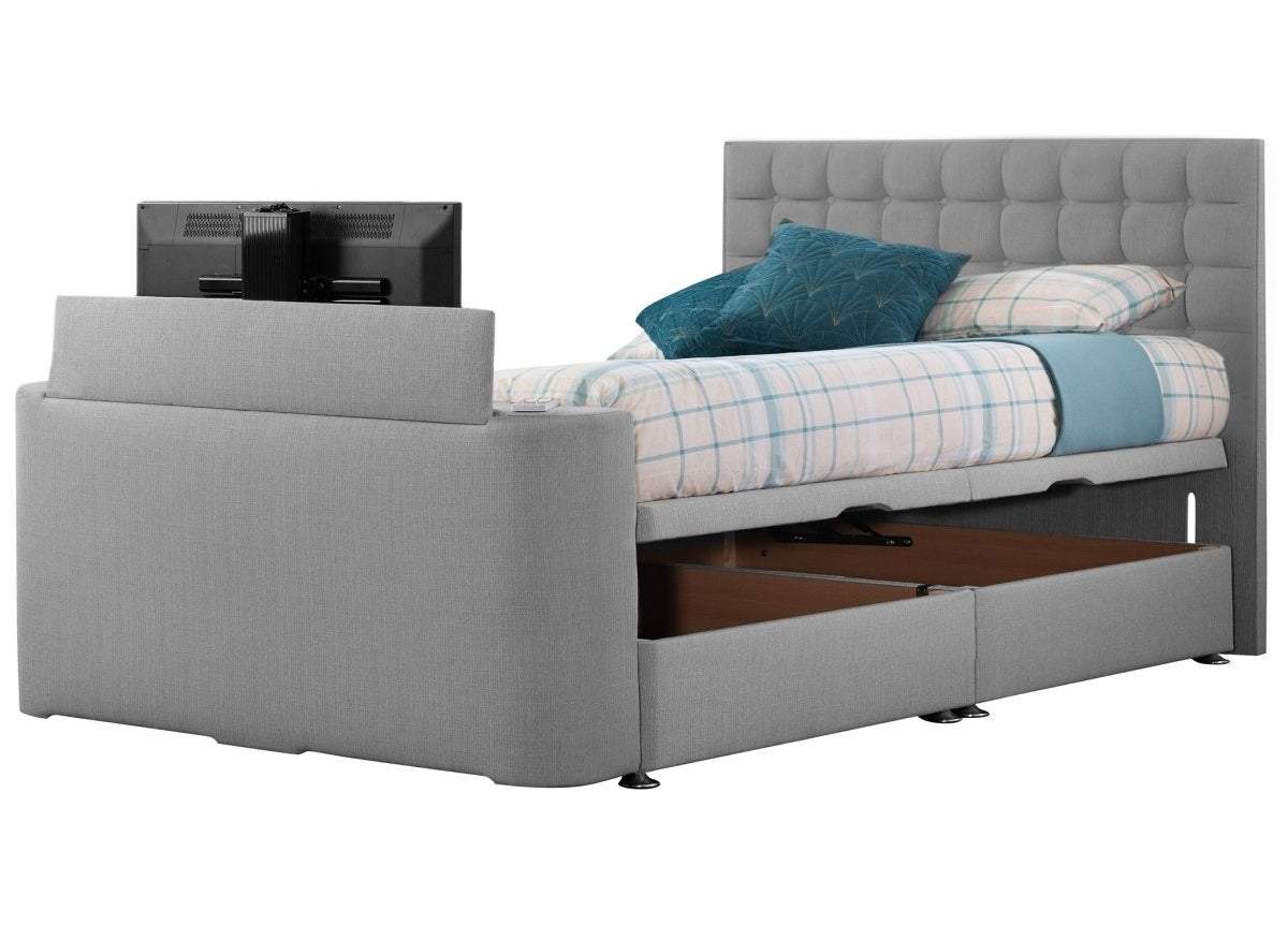 Sweet Dreams Image Classic TV Bed Frame by Sweet Dreams in INIMA-CLA-135PT4DCHATS OYSTER only at TV Beds Northwest
