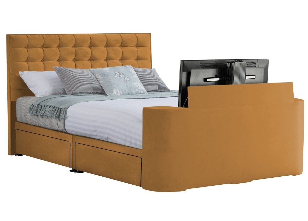 Sweet Dreams Image Classic TV Bed Frame by Sweet Dreams in INIMA-CLA-135PT4DCHATS OYSTER only at TV Beds Northwest