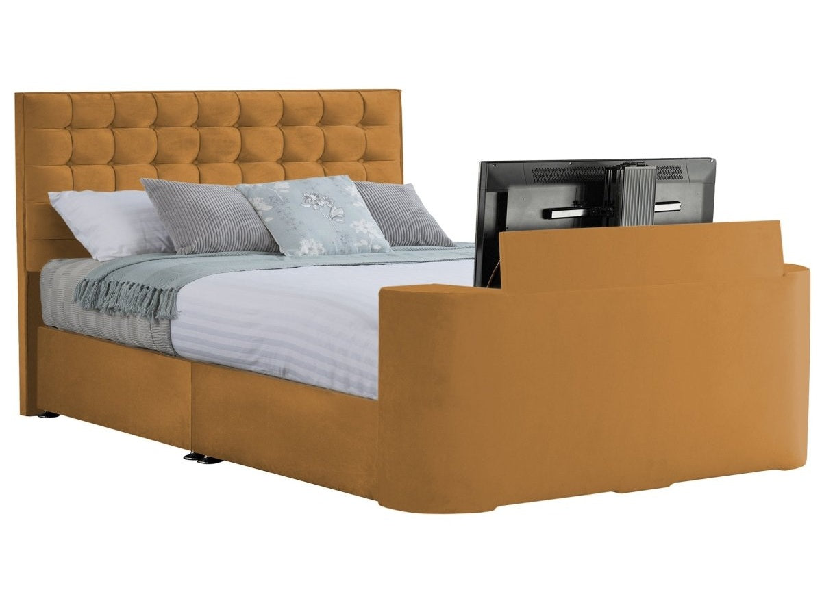 Sweet Dreams Image Classic TV Bed Frame by Sweet Dreams in INIMA-CLA-135PT4DCHATS OYSTER only at TV Beds Northwest