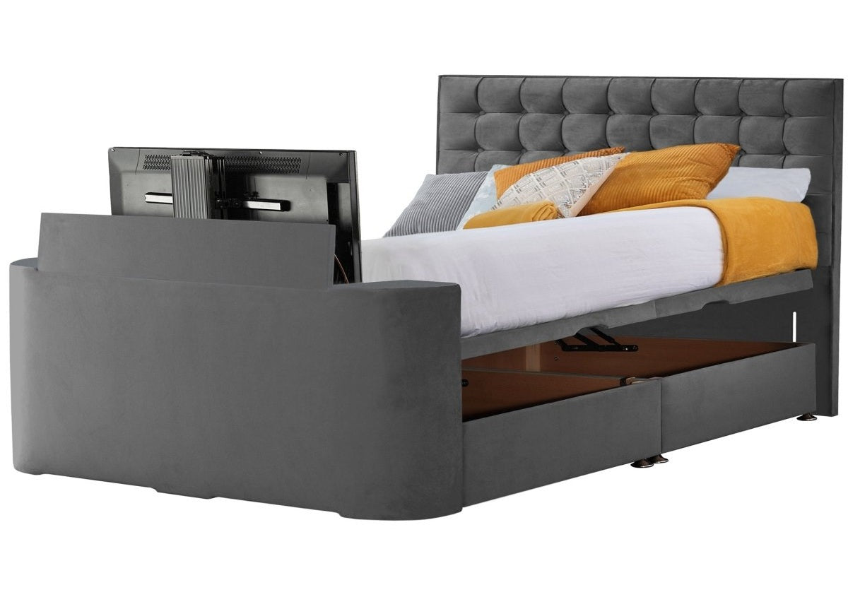 Sweet Dreams Image Classic TV Bed Frame by Sweet Dreams in INIMA-CLA-135PT4DCHATS OYSTER only at TV Beds Northwest