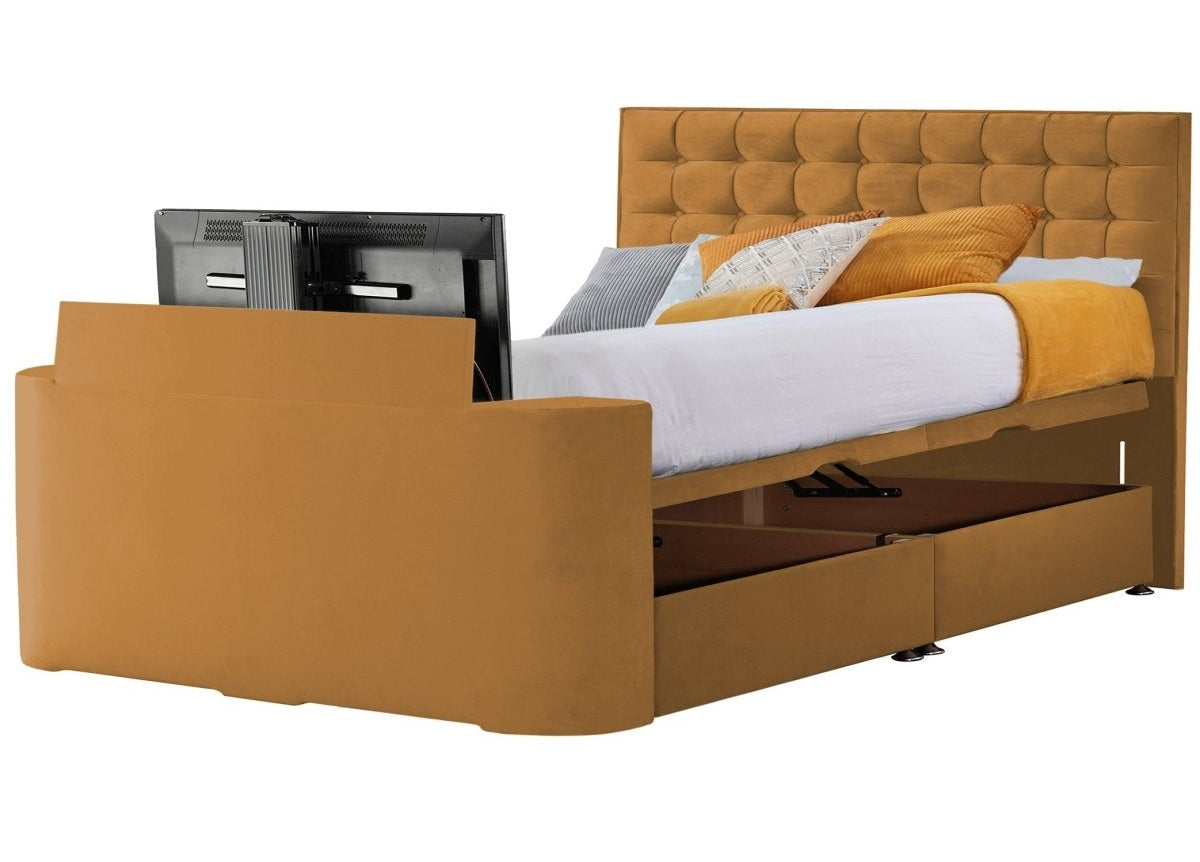 Sweet Dreams Image Classic TV Bed Frame by Sweet Dreams in INIMA-CLA-135PT4DCHATS OYSTER only at TV Beds Northwest