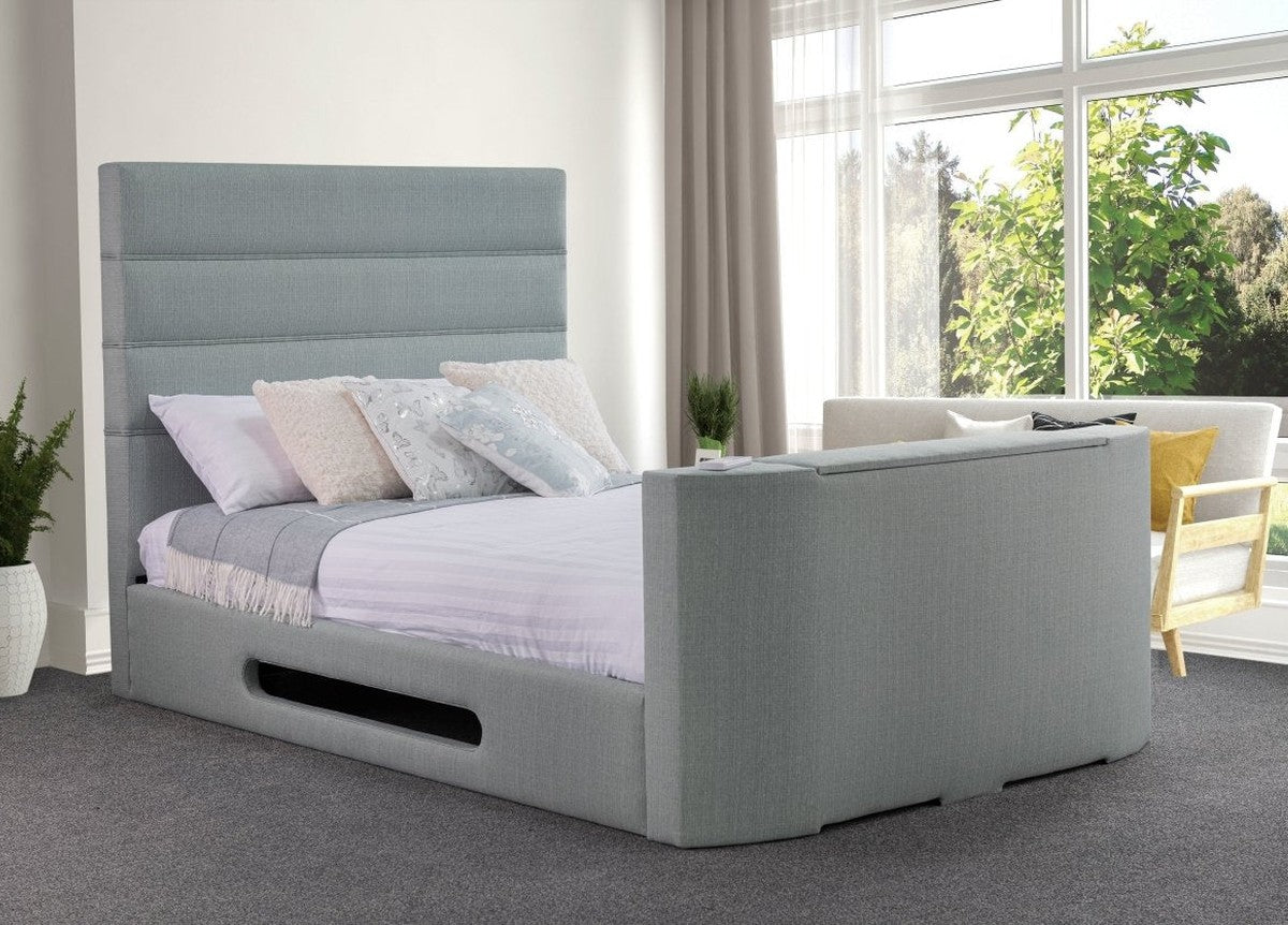 Mazarine TV Bed Frame by Sweet Dreams Ltd in INMZ - STD - 135 - SHER ASH only at TV Beds Northwest