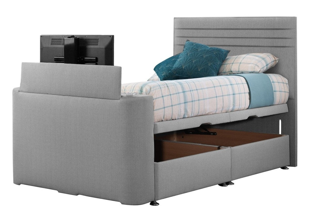 Sweet Dreams Image Chic TV Bed Frame by Sweet Dreams in INIMA-CHI135PT4DCHATS OYSTER only at TV Beds Northwest