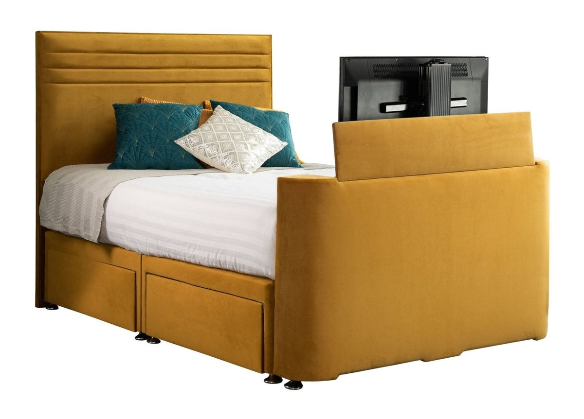 Sweet Dreams Image Chic TV Bed Frame by Sweet Dreams in INIMA-CHI135PT4DCHATS OYSTER only at TV Beds Northwest