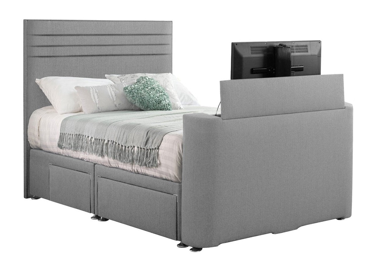 Sweet Dreams Image Chic TV Bed Frame by Sweet Dreams in INIMA-CHI135PT4DCHATS OYSTER only at TV Beds Northwest
