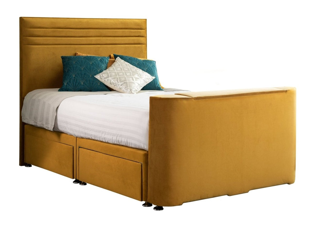 Sweet Dreams Image Chic TV Bed Frame by Sweet Dreams in INIMA-CHI135PT4DCHATS OYSTER only at TV Beds Northwest
