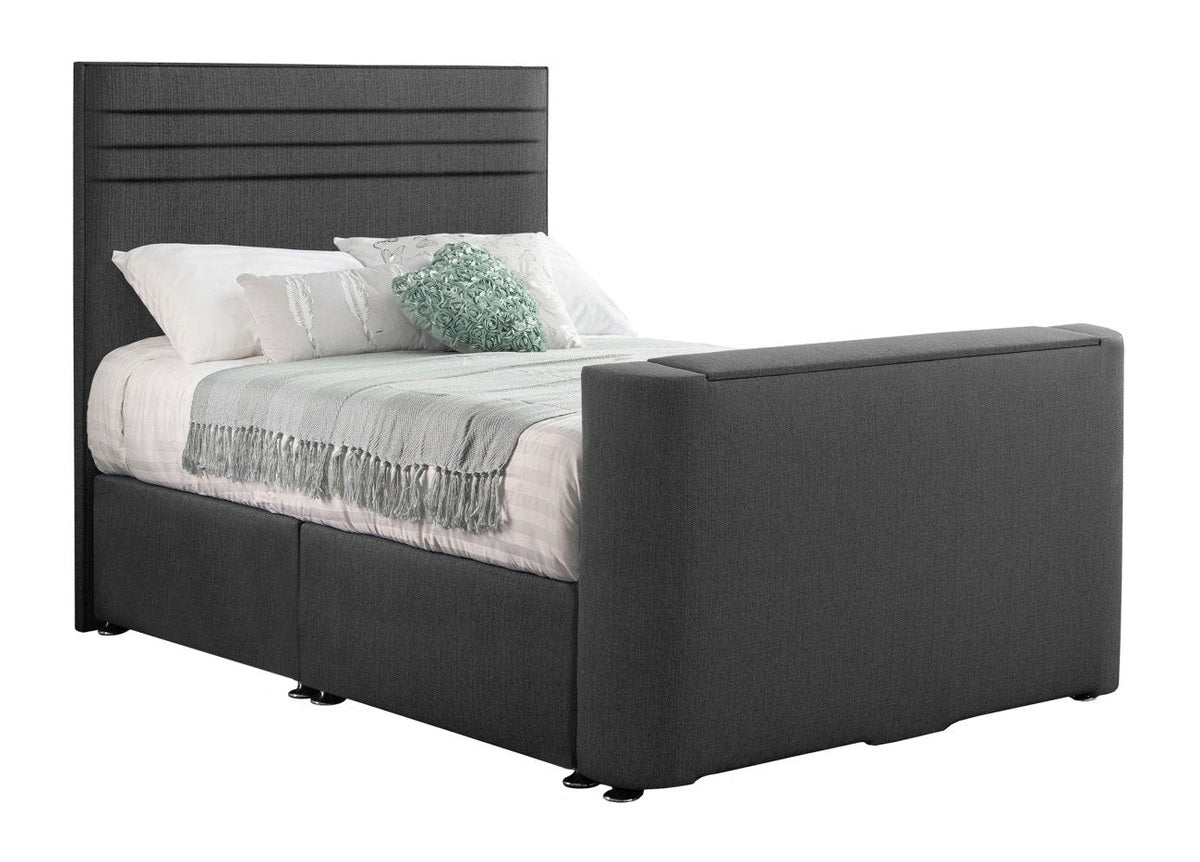 Sweet Dreams Image Chic TV Bed Frame by Sweet Dreams in INIMA-CHI135PT4DCHATS OYSTER only at TV Beds Northwest
