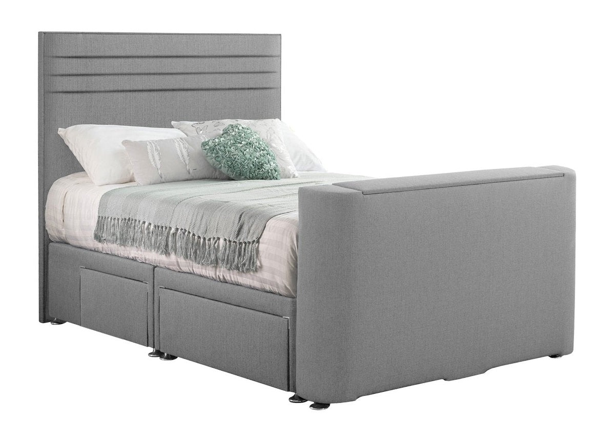 Sweet Dreams Image Chic TV Bed Frame by Sweet Dreams in INIMA-CHI135PT4DCHATS OYSTER only at TV Beds Northwest