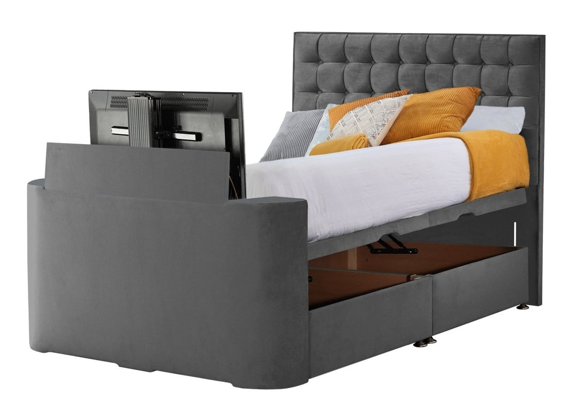 Sweet Dreams Image Classic TV Bed Frame by Sweet Dreams in INIMA-CLA-135PT4DCHATS OYSTER only at TV Beds Northwest
