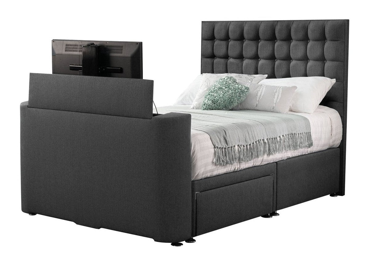 Sweet Dreams Image Classic TV Bed Frame by Sweet Dreams in INIMA-CLA-135PT4DCHATS OYSTER only at TV Beds Northwest