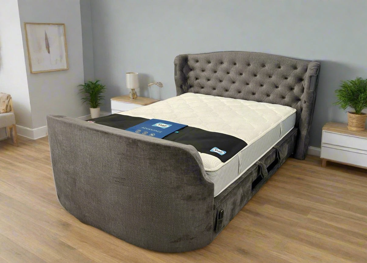 The Duchess Dolby Atmos 5.1.2 Cinematic Surround Sound TV Media with Ottoman Storage by Kaydian Design ltd in only at TV Beds Northwest