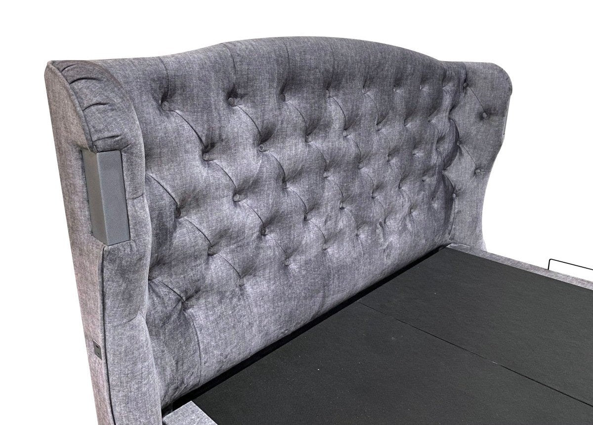 The Duchess Dolby Atmos TV Bed - Let Elegance Reign - Beige by TV Beds Northwest in only at TV Beds Northwest