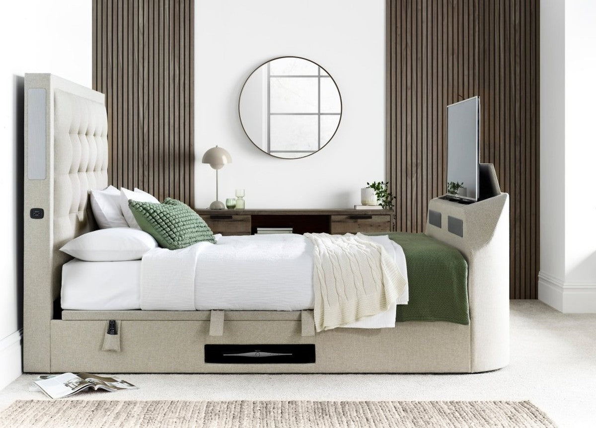 Titan 4.1 Multi Media Ottoman Storage TV Bed by Kaydian Design LTD in TOT150OA only at TV Beds Northwest