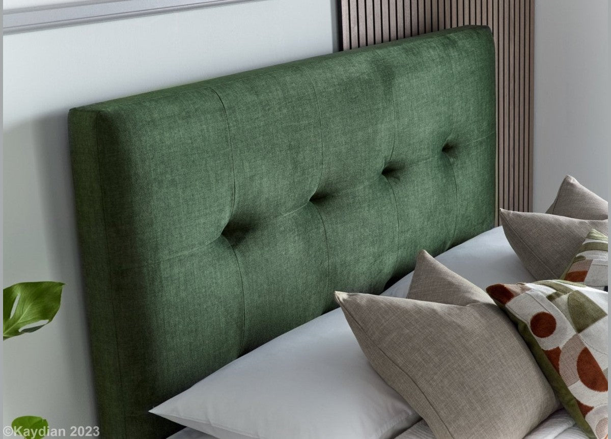 Walkworth Ottoman Storage Bed Frame by Kaydian Design Ltd in WAL135BLU only at TV Beds Northwest