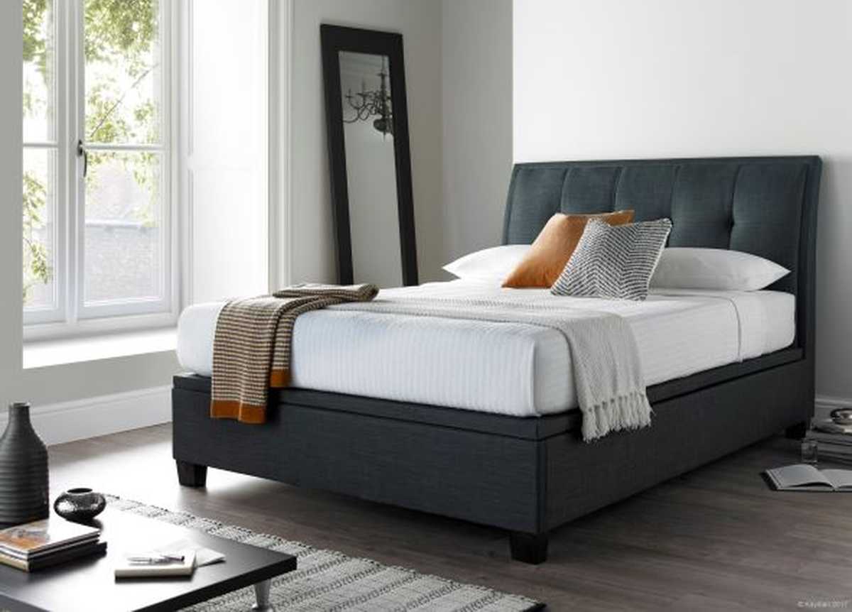 Accent Ottoman Storage Bed Frame by Kaydian Design LTD in ACC135VGR only at TV Beds Northwest