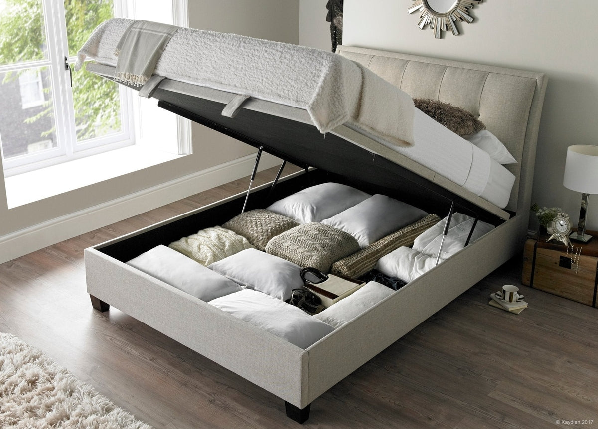 Accent Ottoman Storage Bed Frame by Kaydian Design LTD in ACC135VGR only at TV Beds Northwest