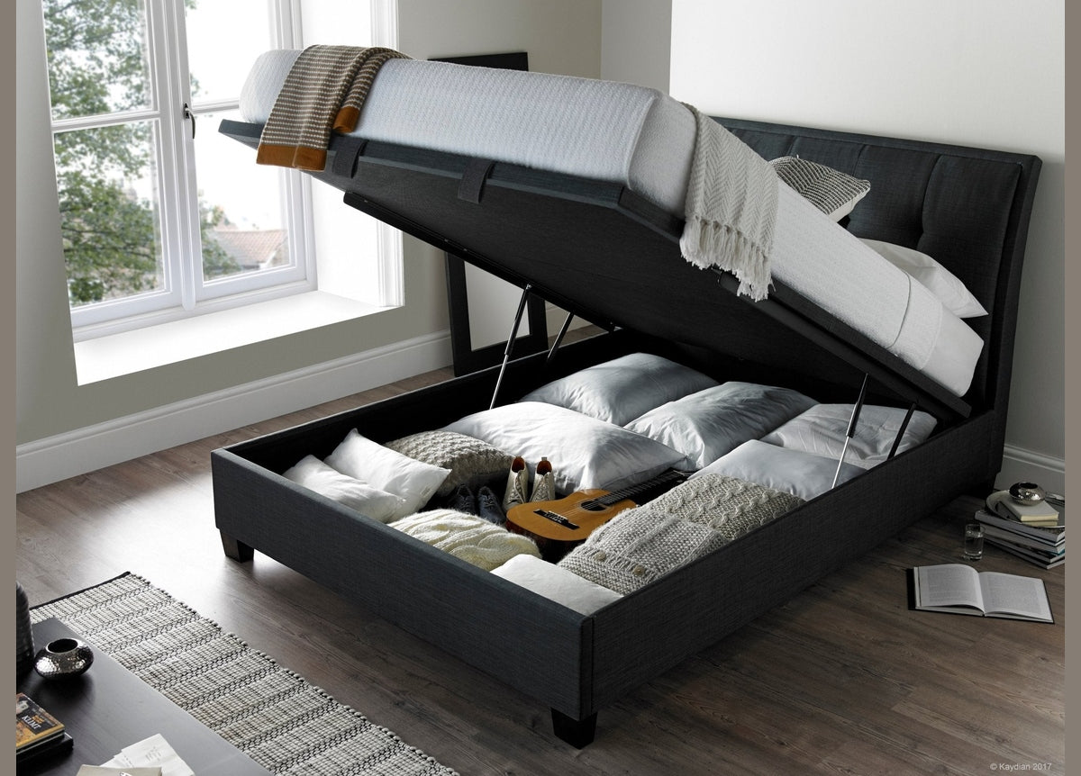 Accent Ottoman Storage Bed Frame by Kaydian Design LTD in ACC135VGR only at TV Beds Northwest