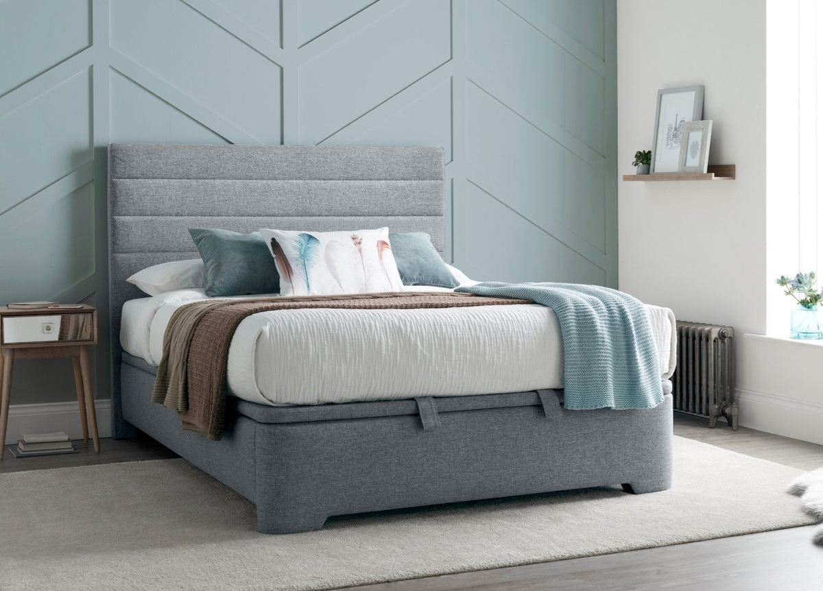 Appleby Ottoman Storage Bed Frame - Marbella Grey by Kaydian Design LTD in APPFL135MDG only at TV Beds Northwest