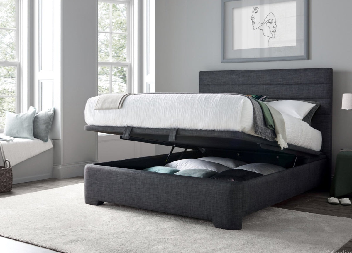 Appleby Ottoman Storage Bed Frame - Marbella Grey by Kaydian Design LTD in APPFL135MDG only at TV Beds Northwest