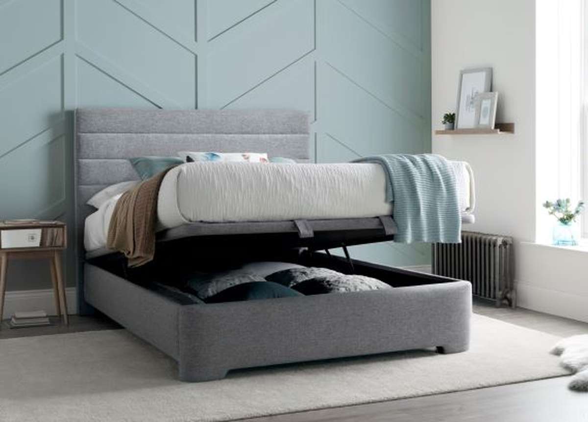 Appleby Ottoman Storage Bed Frame - Slate Grey by Kaydian Design LTD in APPFL135SL only at TV Beds Northwest