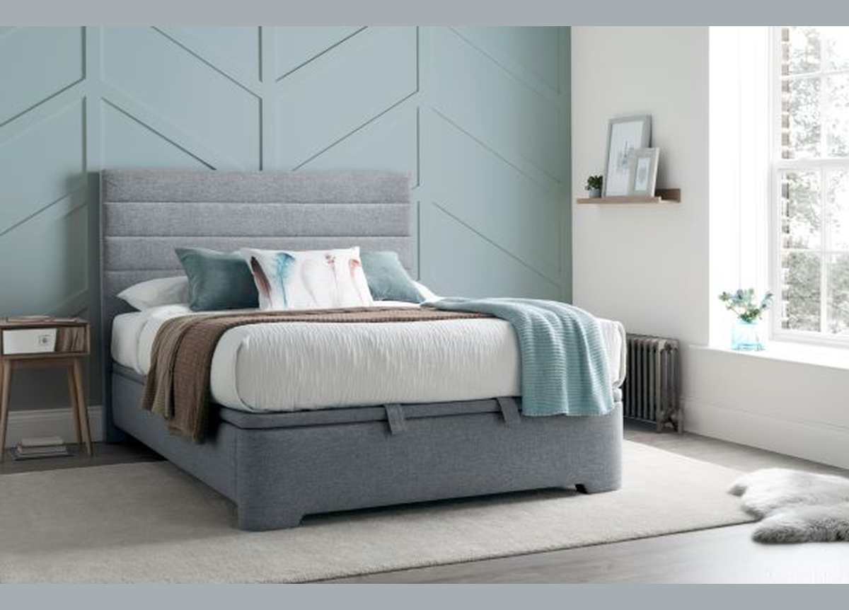 Appleby Ottoman Storage Bed Frame - Slate Grey by Kaydian Design LTD in APPFL135SL only at TV Beds Northwest