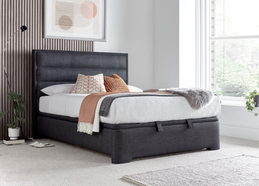 Kirby Ottoman Storage Bed frame - Slate Grey by Kaydian Design LTD in KIRFL135SL only at TV Beds Northwest
