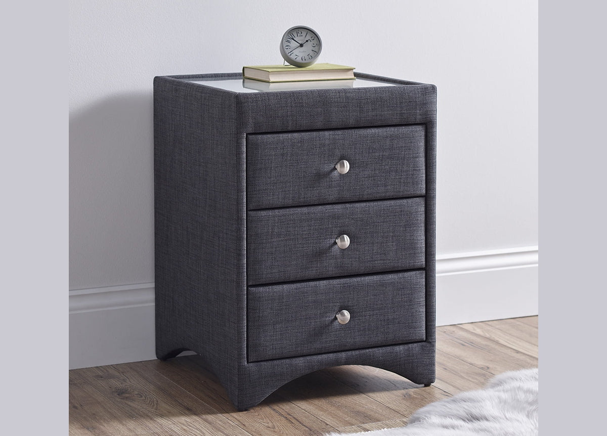 Lily Three Drawer Bedsides - Slate by Kaydian Design LTD in only at TV Beds Northwest