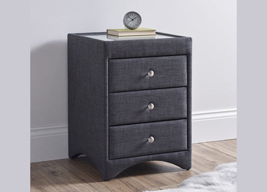 Lily Three Drawer Bedsides - Slate by Kaydian Design LTD in only at TV Beds Northwest