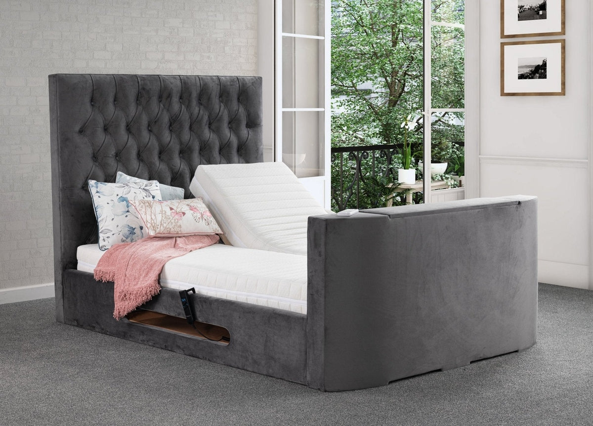 Sweet Dreams Loren Adjustable Lifestyle TV Bed frame by Sweet Dreams in only at TV Beds Northwest