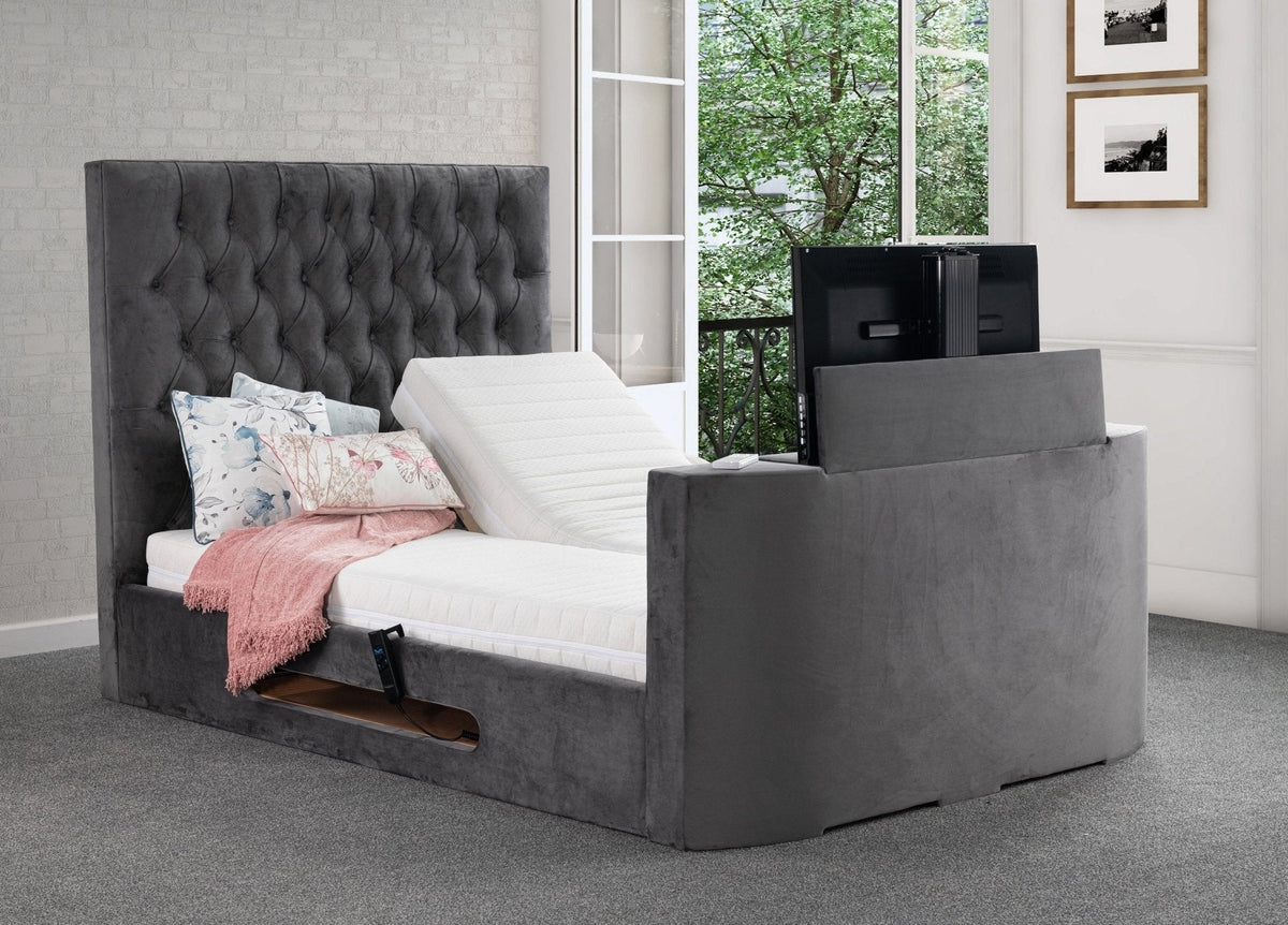 Sweet Dreams Loren Adjustable Lifestyle TV Bed frame by Sweet Dreams in only at TV Beds Northwest