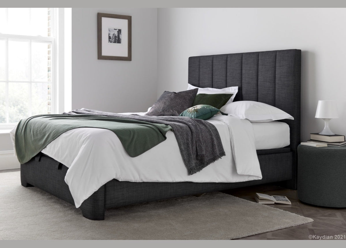 Medburn Ottoman Storage Bed frame - Marbella Grey by Kaydian Design LTD in MEDFL135MDG only at TV Beds Northwest