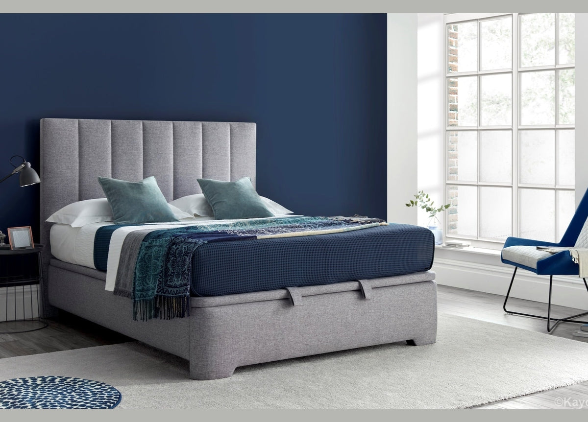 Medburn Ottoman Storage Bed frame - Marbella Grey by Kaydian Design LTD in MEDFL135MDG only at TV Beds Northwest